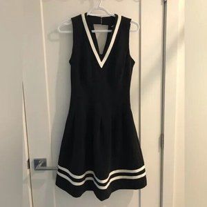 H&M black and white v-neck sailor dress
